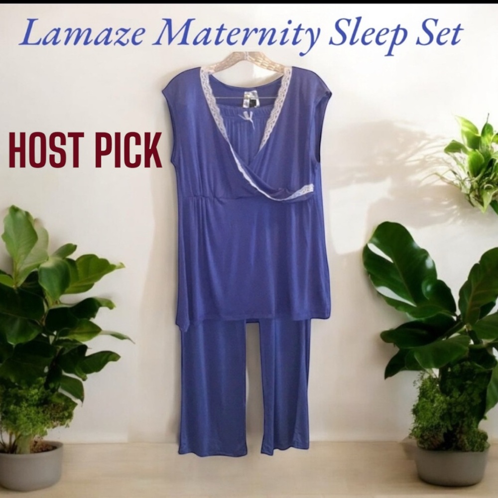 🎉HOST PICK 🎉Lamaze Maternity 2pc Sleeveless Sleep Pant Set Sz Small NWT